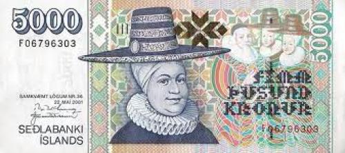 Banknotes; Iceland5000Kronur‑2001(2004)
