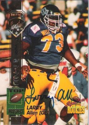 Larry Allen certified autograph 1994 Signature Rookies card