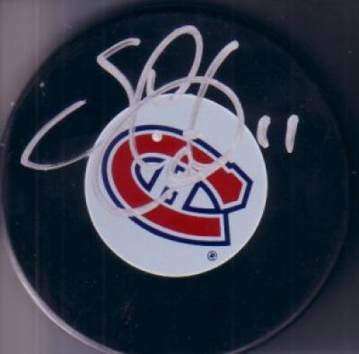 Saku Koivu autographed Montreal Canadiens puck