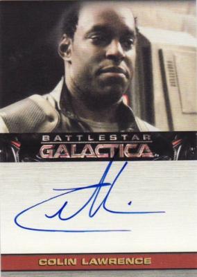 Colin Lawrence Battlestar Galactica certified autograph card