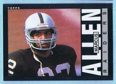Marcus Allen Raiders 1985 Topps card #282