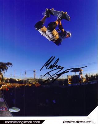 Mathias Ringstrom autographed 8x10 skateboarding photo