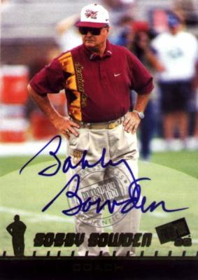Bobby Bowden certified autograph Florida State 1998 Press Pass card