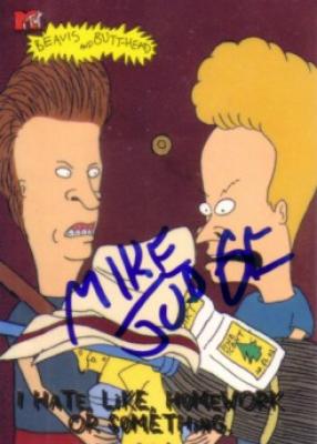 Mike Judge autographed Beavis and Butt-Head trading card