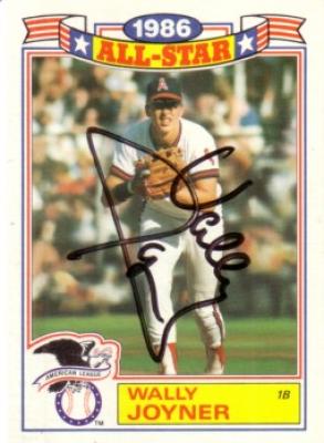 Wally Joyner autographed Angels 1987 Topps card