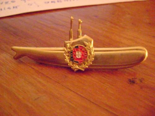 Portugal Military Navy Submarines Officer Metal Badge