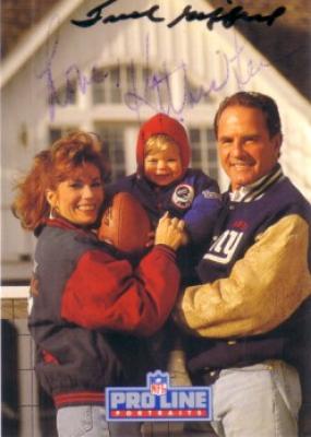 Frank Gifford & Kathie Lee Gifford autographed 1992 Pro Line card