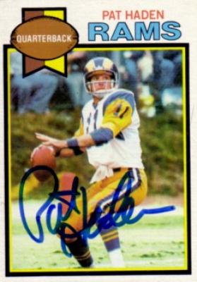 Pat Haden autographed Los Angeles Rams 1979 Topps card