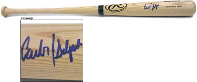 Carlos Delgado autographed Rawlings game model bat