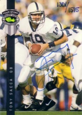 Tony Sacca certified autograph 1992 Classic Penn State card