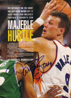 Dan Majerle autographed Phoenix Suns magazine photo