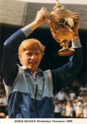 Boris Becker 1985 Wimbledon Champion postcard