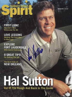 Hal Sutton autographed Southwest Airlines Spirit magazine