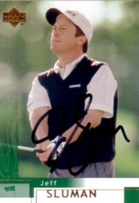 Jeff Sluman autographed 2002 Upper Deck golf card
