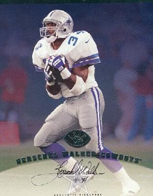 Herschel Walker certified autograph Dallas Cowboys 1997 Leaf 8x10 photo card