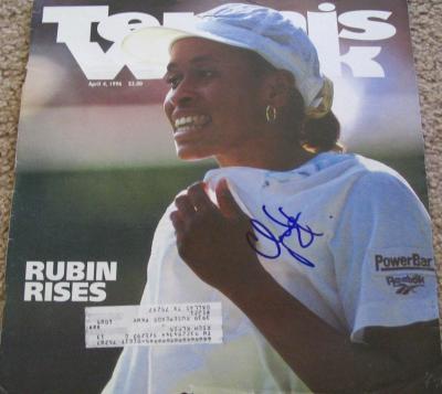 Chanda Rubin autographed 1996 Tennis Week magazine cover