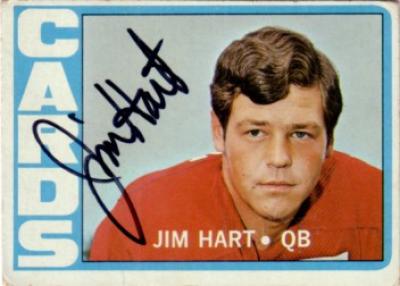 Jim Hart autographed St. Louis Cardinals 1972 Topps card