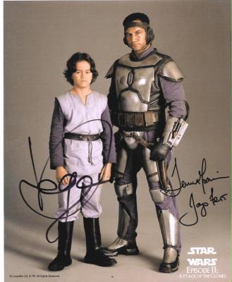 Temuera Morrison & Daniel Logan autographed Star Wars Jango & Boba Fett 8x10 photo