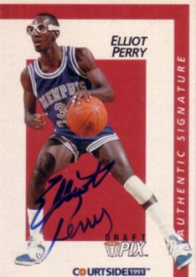 Elliot Perry certified autograph Memphis State 1991 Courtside card