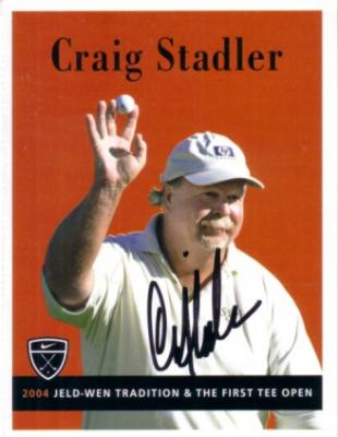 Craig Stadler autographed 2004 Nike Golf promo card