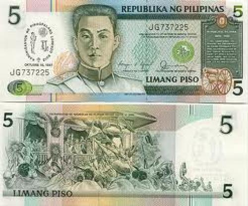 Philippines 5 Piso 1987 - Philippine Bank Notes