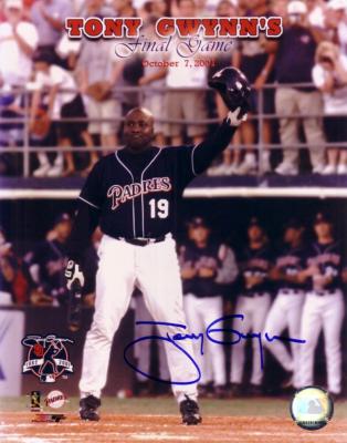 Tony Gwynn autographed San Diego Padres 2001 Final Game 8x10 photo