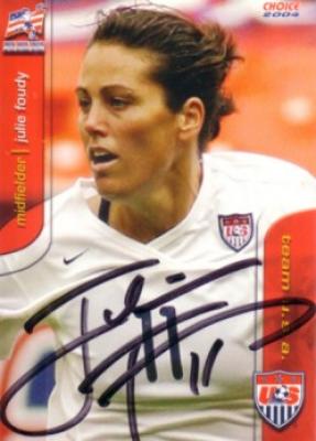 Julie Foudy autographed 2004 U.S. Soccer card