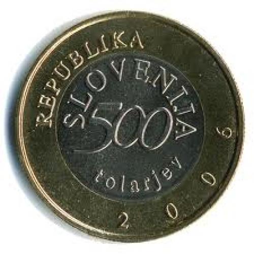 Coins; Slovenia_500 tolarjev ; front image