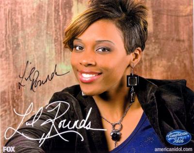 Lil Rounds autographed 2009 American Idol 8x10 photo