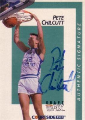 Pete Chilcutt certified autograph North Carolina 1991 Courtside  card