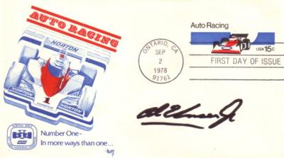 Al Unser Jr. autographed Auto Racing First Day Cover