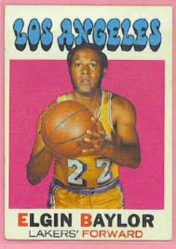 Basketball Card;  Elign Baylor Lakers HOF'ER 71-72 Topps Vintage