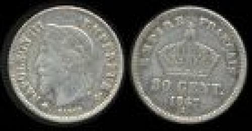 20 centimes; Year 1867-1869; (km 808)
