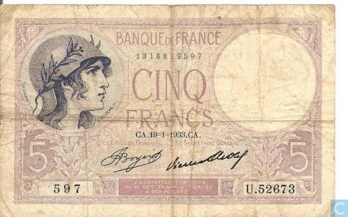 France 5 francs