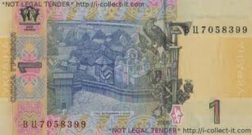 Banknotes;  Ukraine 1 Hryvnia 2006