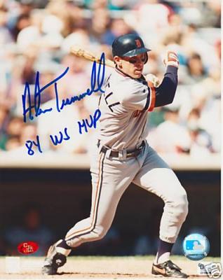 Alan Trammell autographed Detroit Tigers 8x10 photo inscribed 84 WS MVP