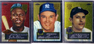 2002 Topps Chrome 1952 Reprints lot of 3 insert cards (Jackie Robinson)