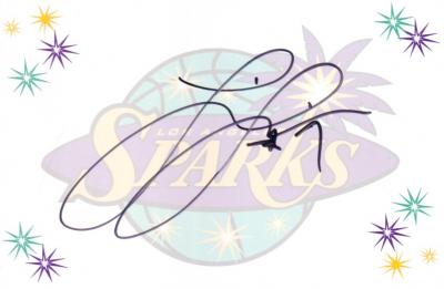 Lisa Leslie autographed WNBA Los Angeles Sparks logo card