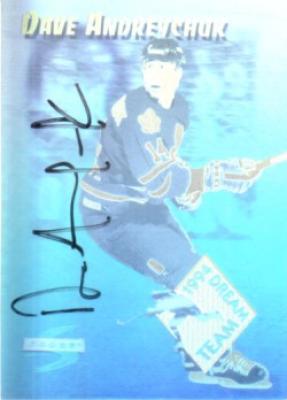 Dave Andreychuk autographed Toronto Maple Leafs hologram card