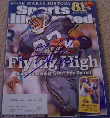 Shaun Alexander autographed Seattle Seahawks 2006 Sports Illustrated