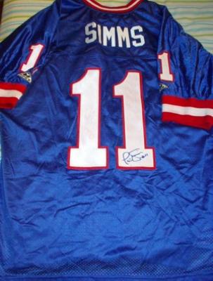 Phil Simms autographed New York Giants authentic throwback jersey