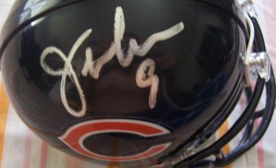 Jim McMahon & Mike Singletary autographed Chicago Bears mini helmet