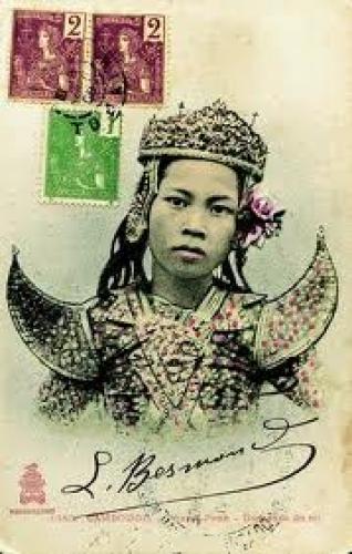 Postcard; Aspara Dance or the Royal Ballet of Cambodia which survived the Pol Pot