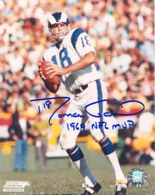 Roman Gabriel autographed Los Angeles Rams 8x10 photo inscribed 1969 NFL MVP