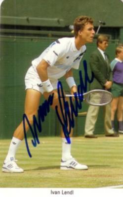 Ivan Lendl autographed 1987 Fax Pax tennis card