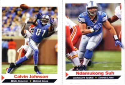 Calvin Johnson & Ndamukong Suh Detroit Lions 2011 Sports Illustrated for Kids cards