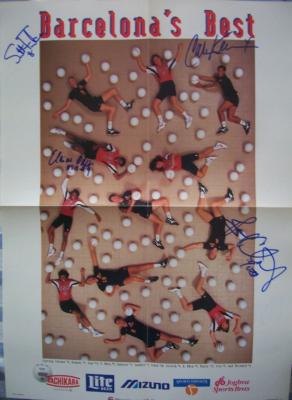 Bob Ctvrtlik Scott Fortune Caren Kemner Elaina Oden autographed 1992 USA Volleyball poster