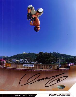 Cesar Mora (inline skater) autographed 8x10 photo