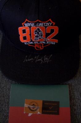 Wayne Gretzky autographed Goal 802 UDA commemorative cap or hat #66/99