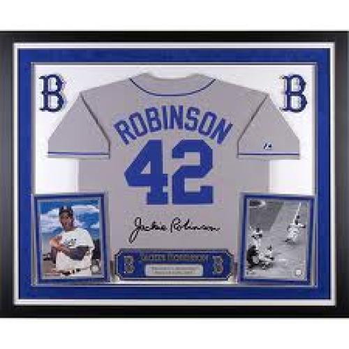 Memorabilia; Mounted Memories Los Angeles Dodgers Jackie Robinson